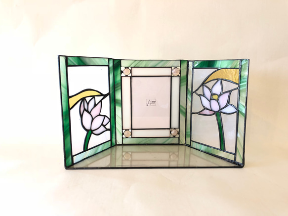 手元供養ステンドグラス仏壇-蓮 