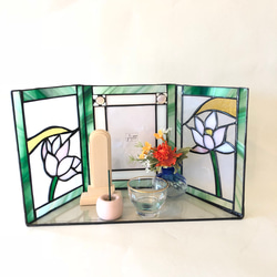 手元供養ステンドグラス仏壇-蓮 3枚目の画像