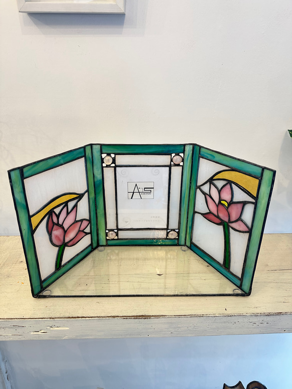 手元供養ステンドグラス仏壇-蓮 