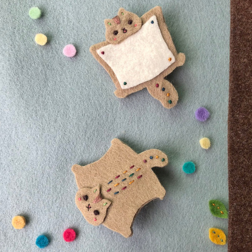 フェルトブローチ モモンガ ブローチ せんたくびよりチハル 通販