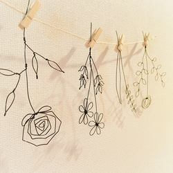 お花たちのガーランド４本セット♡︎ワイヤーアート 3枚目の画像
