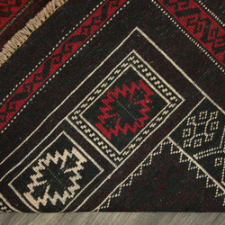 プレイヤーラグ　ミフラブ　オールド手織り絨毯　アフガニスタン　トライバルラグ　部族絨毯　81x113cm　＃986 7枚目の画像