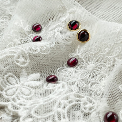 《デイリー素敵に煌めく》天然石の一粒ピアス/イヤリング✳︎ガーネット✳︎1月誕生石 4枚目の画像