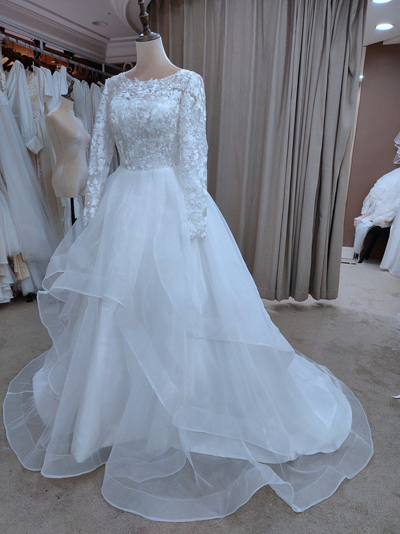 ウェディングドレス　二次会　 ロングドレス 花嫁ドレス 結婚式　前撮り バスト ウエスト ヒップ