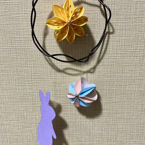 モビールアート・お月見『月とうさぎ・夢、想ウ空』 モビール mikan