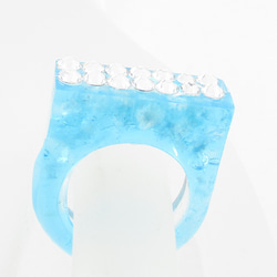 クォーツ漂う長雨の停車駅で、早秋のかほりを楽しみたい♪(レジンリング)SR833 4枚目の画像