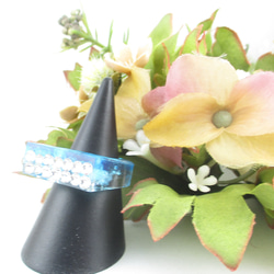 クォーツ漂う長雨の停車駅で、早秋のかほりを楽しみたい♪(レジンリング)SR833 1枚目の画像