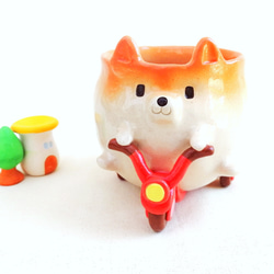 Shiba Inu Scooter Riding Mug 定制 第4張的照片