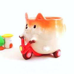 Shiba Inu Scooter Riding Mug 定制 第6張的照片