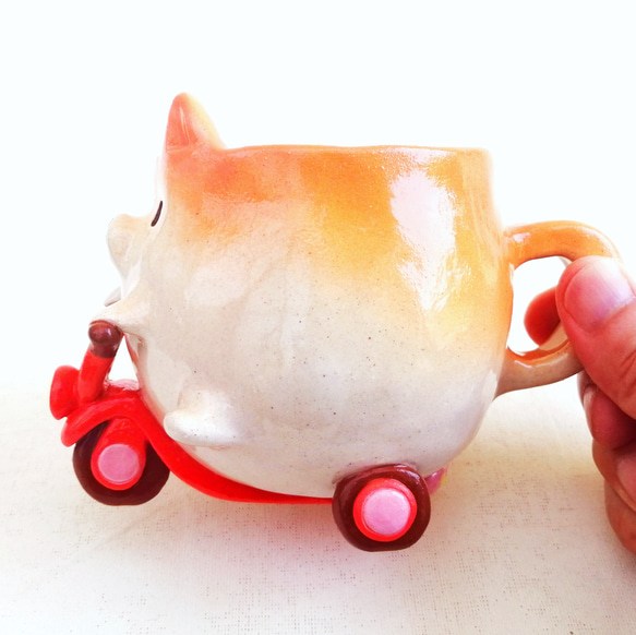 Shiba Inu Scooter Riding Mug 定制 第2張的照片