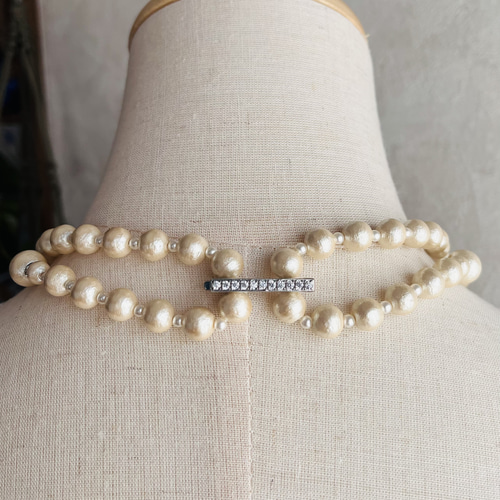 コットンパールロングネックレス キスカ[留め具なし] ネックレス