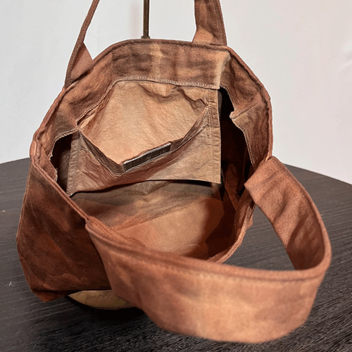 お散歩柿渋染めミニバッグ22077 ハンドバッグ 布一途 通販 14596464