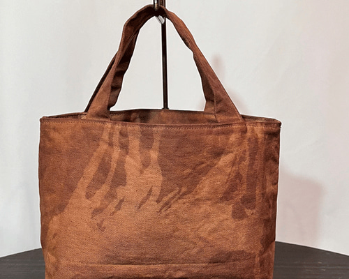 かすみ草　柿渋染めバッグ　５枚 お散歩柿渋染めミニバッグ22077 ハンドバッグ 布一途 通販 14596464