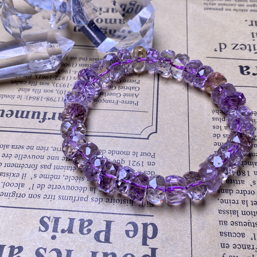 高品質•美品No:0522天然石アメトリンブレスレット早い者勝ち