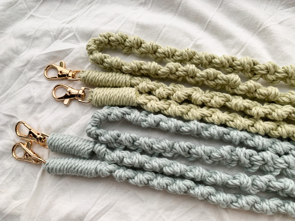 新色追加『再販94』マクラメスマホショルダー スマホショルダー スマホストラップ 8枚目の画像