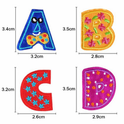 可愛いアルファベットアイロンワッペン 2枚目の画像