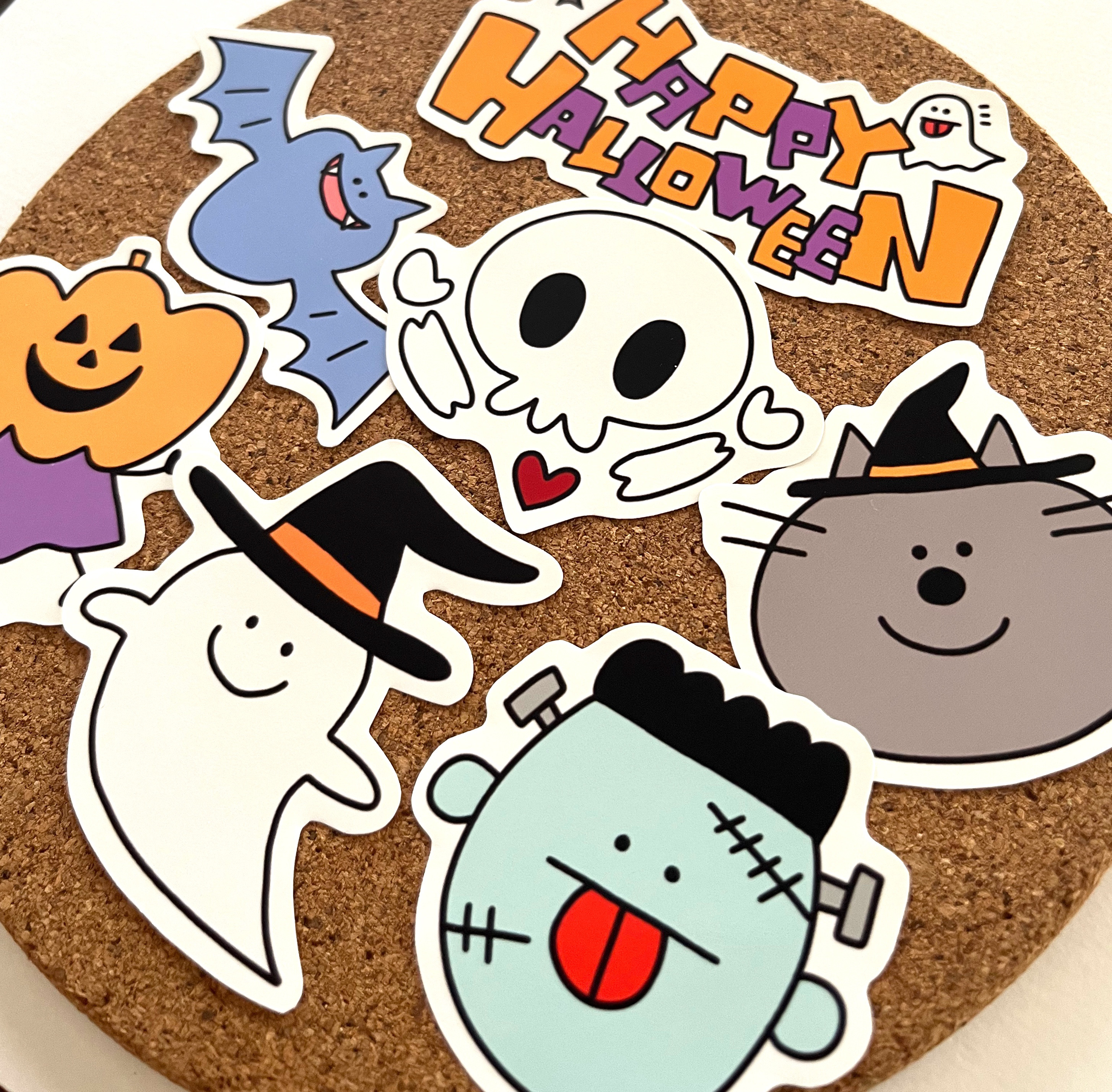 ハロウィン＊B-82＊サンキューシール＊切り売り52枚＊38mm＊大きめ