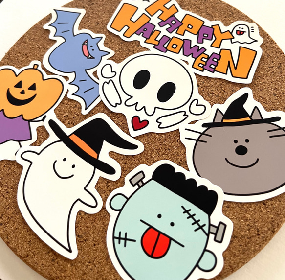 ハロウィン＊B-82＊サンキューシール＊切り売り52枚＊38mm＊大きめ ハロウィン＊B-82＊サンキューシール＊切り売り52枚＊38mm＊大きめ