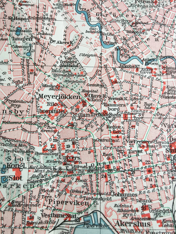 【アンティーク】ドイツ/ ガイドブック地図3枚 2枚目の画像