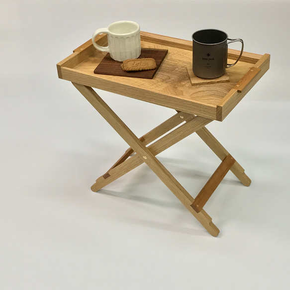 トレイテーブル　ブックマッチ 