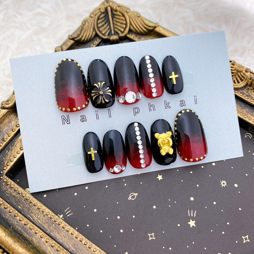 13】オーダー ゴシックネイル NEW OPEN クロスネイル 韓国ネイル