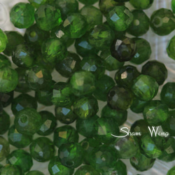天然石✿小粒クロムダイオプサイト ラウンドカット約3mm☆10粒 5枚目の画像