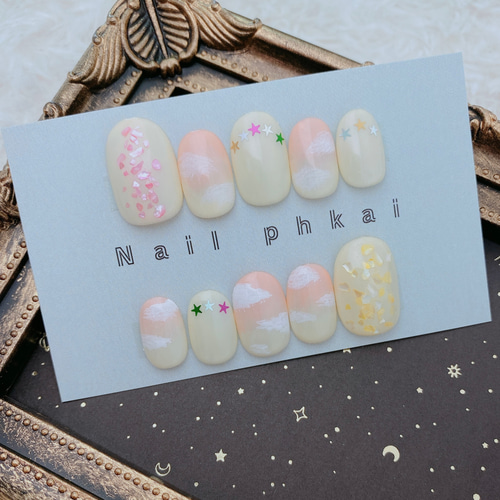 ♡オーダーネイル♡ガーリーネイル♡ ネイルチップ 量産型 フレンチ