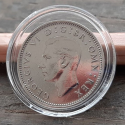 ギターピック　幸せのシックスペンス イギリス  ラッキー6ペンス 英国コイン   美品です 本物 19.5mm 4枚目の画像