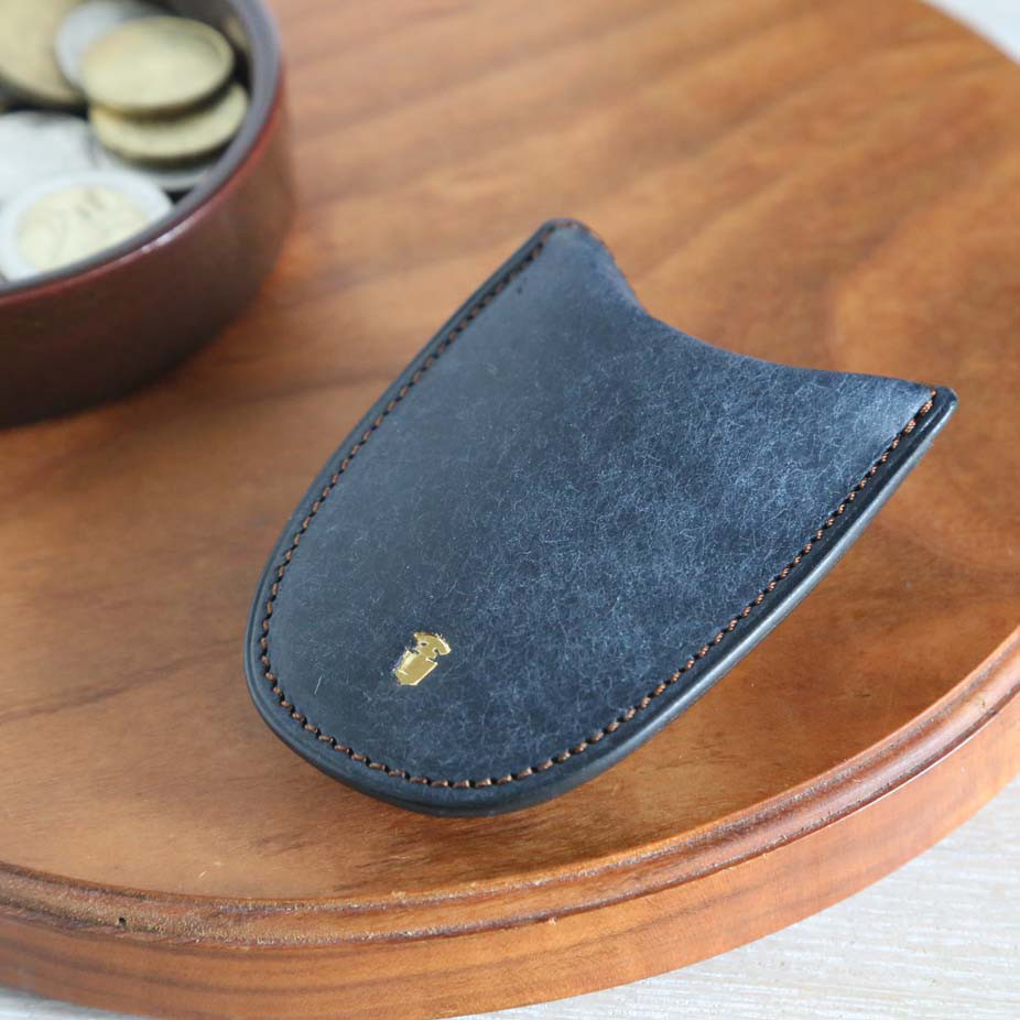 コインパース ”fin（フィン）” ネイビー【イタリアンレザー  プエブロ】