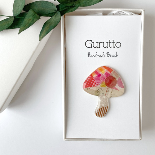 きのこのブローチ ブローチ Gurutto 通販 14598227｜Creema(クリーマ