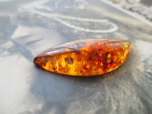 *♥*Natural Baltic Amber Cabochon Cognac Unique Piece*♥* 3枚目の画像