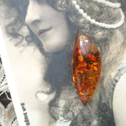 *♥*Natural Baltic Amber Cabochon Cognac Unique Piece*♥* 4枚目の画像