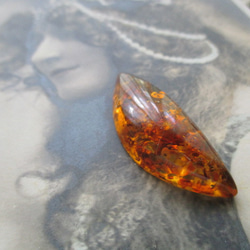 *♥*Natural Baltic Amber Cabochon Cognac Unique Piece*♥* 2枚目の画像