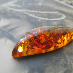 *♥*Natural Baltic Amber Cabochon Cognac Unique Piece*♥* 5枚目の画像