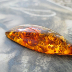 *♥*Natural Baltic Amber Cabochon Cognac Unique Piece*♥* 6枚目の画像