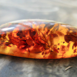 *♥*Natural Baltic Amber Cabochon Cognac Unique Piece*♥* 1枚目の画像