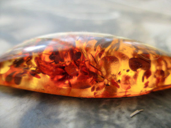 *♥*Natural Baltic Amber Cabochon Cognac Unique Piece*♥* 1枚目の画像