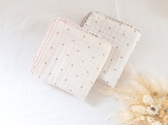 40.【専用】ෆ⃛8重ガーゼハンカチ*ハンドメイド 700 1801円以上送料無料】 ガーゼハンカチ 8重ガーゼ 大きな クマ