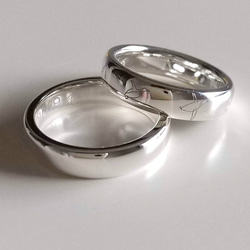 silver925　ペンギン好きさんのペアリング　ペンギン刻印マリッジリング　結婚指輪　結婚記念日【受注生産】 2枚目の画像