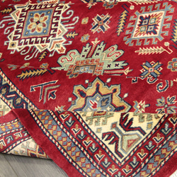 ワケアリ大特価品　カフカーズデザイン パキスタン手織り絨毯　アクセントラグ　137x201cm　＃143 7枚目の画像