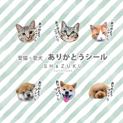 愛猫 愛犬 ありがとうシール　オーダーシール 1枚目の画像