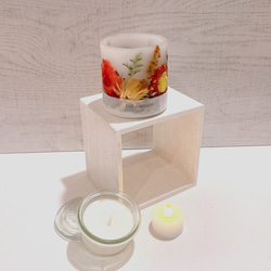 Botanical flower candle(秋) LEDティーライトキャンドル付き 送料無料 3枚目の画像