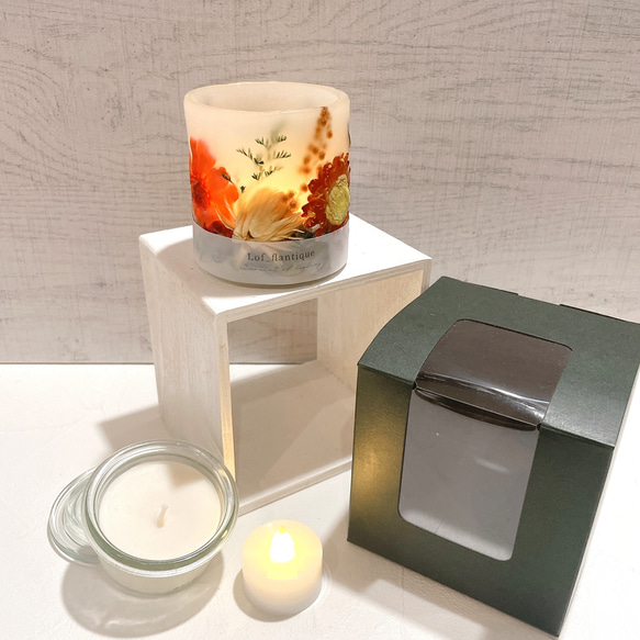 Botanical flower candle(秋) LEDティーライトキャンドル付き 送料無料 7枚目の画像