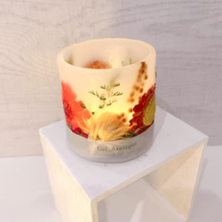 Botanical flower candle(秋) LEDティーライトキャンドル付き 送料無料 5枚目の画像