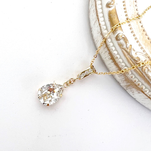 スワロフスキークリスタルロングネックレス ネックレス・ペンダント 