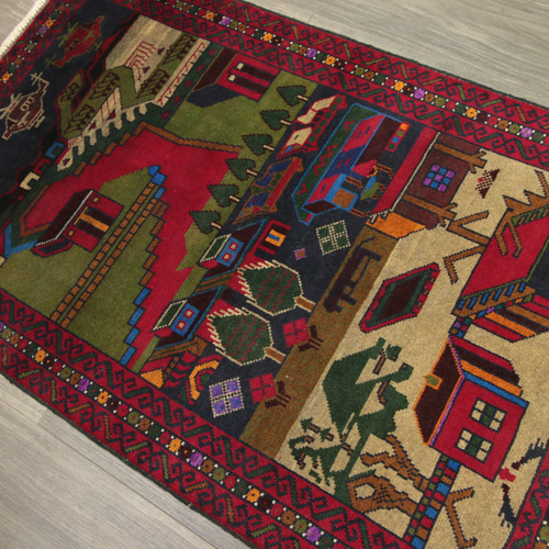 War Rug アフガニスタン ミリタリー 部族絨毯 トライバルラグ