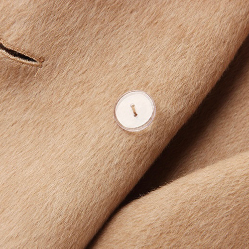 2色 シルク混ウールの上質なハーフコート ゆったりシルエット【秋冬