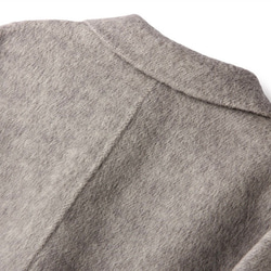 2色　シルク混ウールの上質なハーフコート　ゆったりシルエット【秋冬】キャメル/グレー 18枚目の画像
