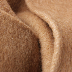 2色　シルク混ウールの上質なハーフコート　ゆったりシルエット【秋冬】キャメル/グレー 16枚目の画像