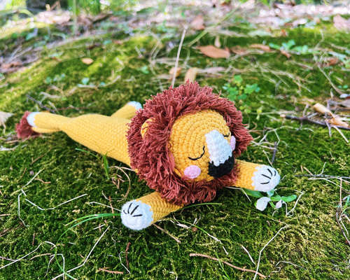 ライオン編みぐるみ 癒し系 ソフト 安心 赤ちゃん/ベビー/子供 出産